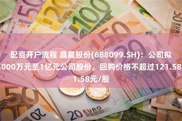 配资开户流程 晶晨股份(688099.SH)：公司拟回购5000万元至1亿元公司股份，回购价格不超过121.58元/股