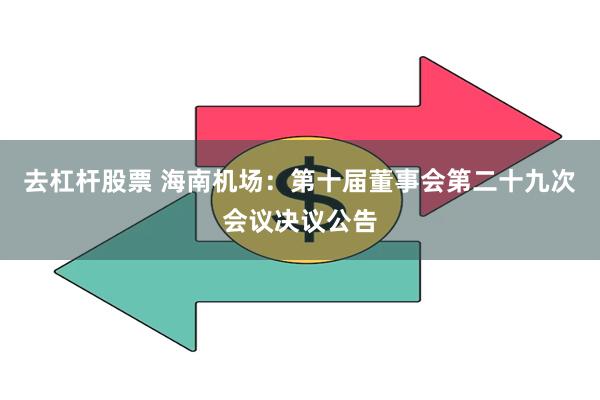 去杠杆股票 海南机场：第十届董事会第二十九次会议决议公告