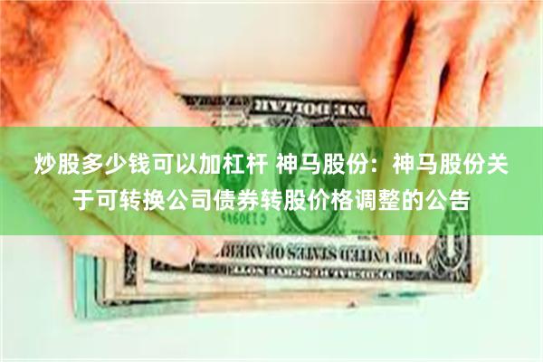 炒股多少钱可以加杠杆 神马股份:  神马股份关于可转换公司债券转股价格调整的公告