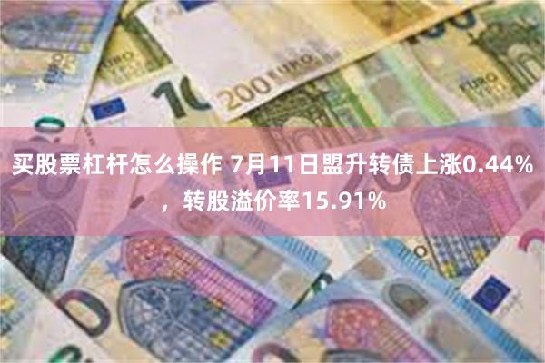 买股票杠杆怎么操作 7月11日盟升转债上涨0.44%，转股溢价率15.91%