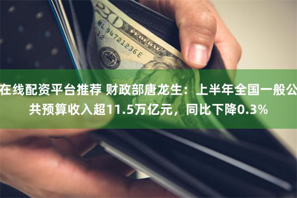 在线配资平台推荐 财政部唐龙生：上半年全国一般公共预算收入超11.5万亿元，同比下降0.3%