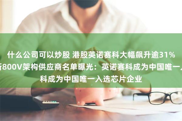 什么公司可以炒股 港股英诺赛科大幅飙升逾31%！英伟达最新800V架构供应商名单曝光：英诺赛科成为中国唯一入选芯片企业